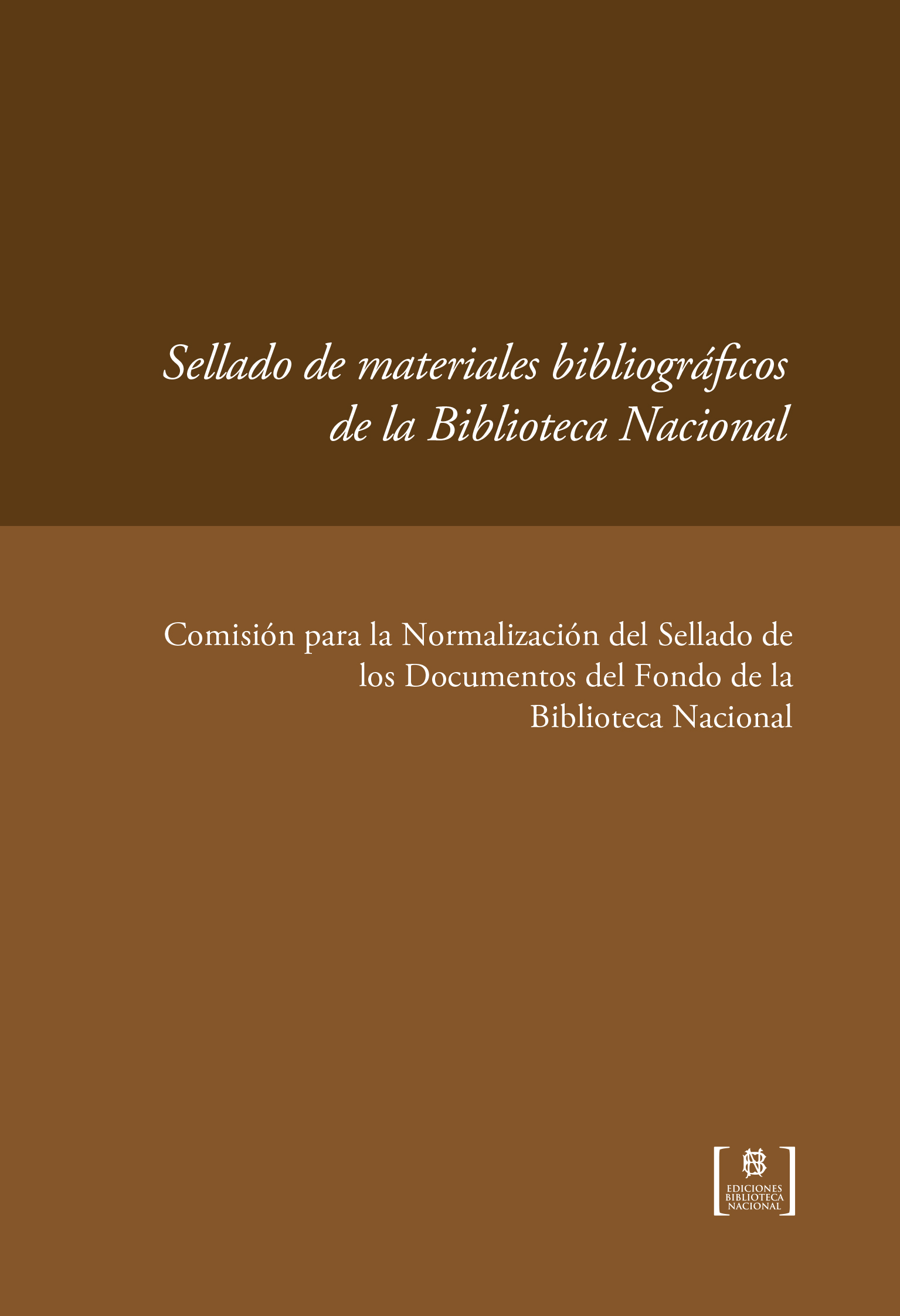 Sellado de materiales bibliográficos de la Biblioteca Nacional